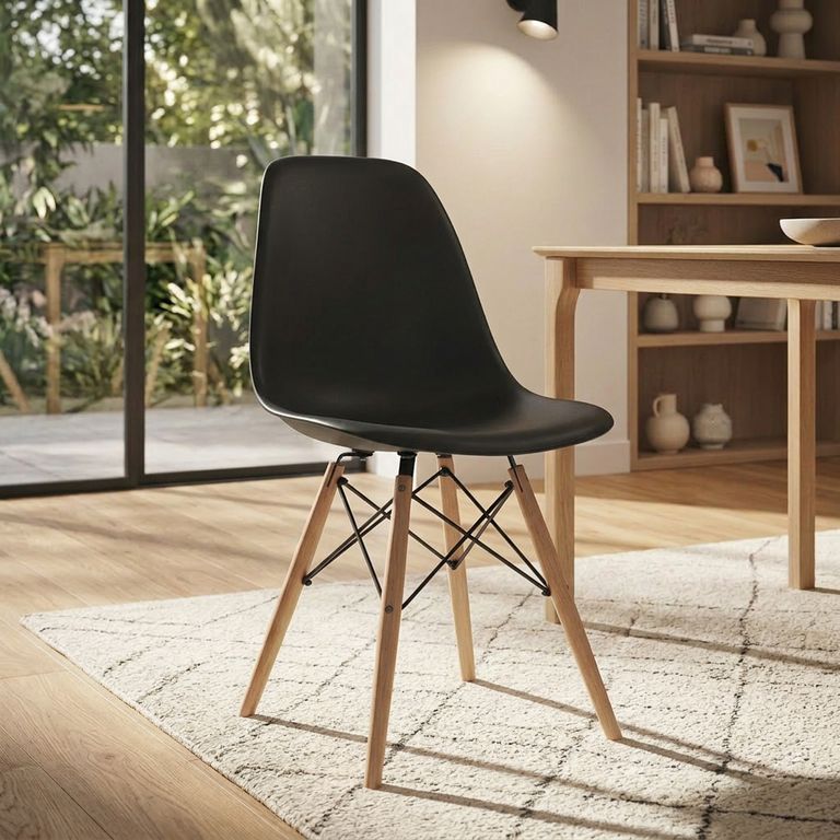 Silla Eames Negro 83x46.5x51 cm