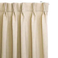 JUST HOME COLLECTION - Cortinas de Telas Gruesa Color Beige Con Instalación Y Riel Incluido Con Medidas Ancho Entre 75 cm