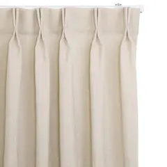 JUST HOME COLLECTION - Cortinas de Telas Modelo Tela Gruesa Color Crudo Con Instalación Y Riel Incluido Con Medidas en Ancho Entre 75 CMS A 240