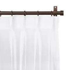 JUST HOME COLLECTION - Cortinas de Telas Modelo Velo Gaza Color Blanco Con Instalación Y Barra Incluido Con Medidas en Ancho Entre 75 CM A 240