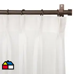 JUST HOME COLLECTION - Cortinas de Telas Modelo Velo Gaza Color Crudo Con Instalación Y Barra Incluido Con Medidas en Ancho Entre 261 CM A 320