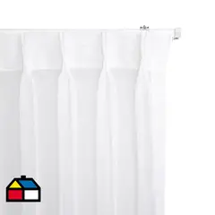 JUST HOME COLLECTION - Cortinas de Telas Modelo Velo Gaza Color Blanco Con Instalación Y Riel Incluido Con Medidas en Ancho Entre 75 CMS A 240