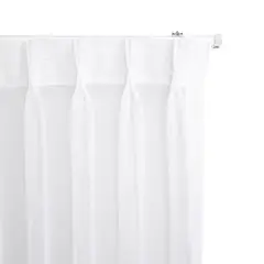 JUST HOME COLLECTION - Cortinas de Telas Velo Blanco Con Instalación Y Riel Incluido Con Medidas Ancho Entre 75 CMS-240