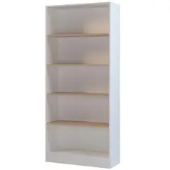 SILCOSIL - Estante Melamina 4 Nivel(es) 80x180x30 cm Blanco/Madera