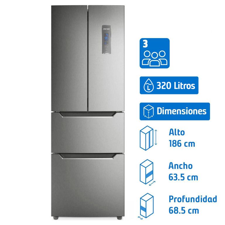 Refrigerador Multidoor No Frost 298 Litros Inox DM64S