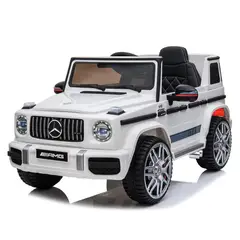 KIDSCOOL - Jeep G63 blanco batería 12V licencia Mercedes Benz