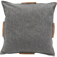 ATMOSPHERA HOME - Cojín Bruno gris claro cuero 60x60 cm