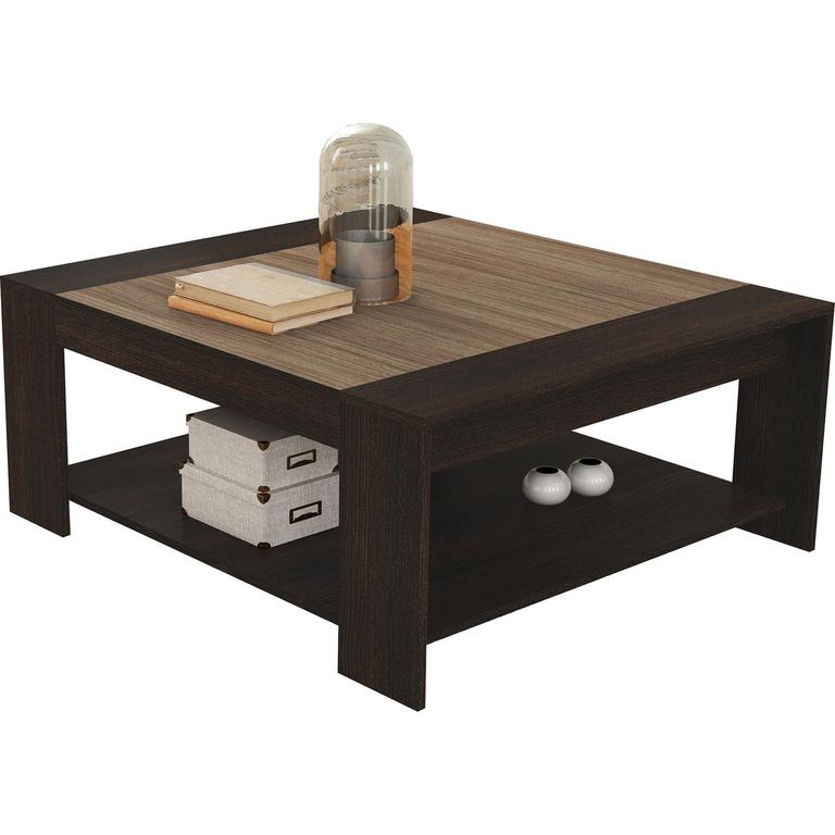 Mesa de centro 90x100x42 cm tabaco/almendra