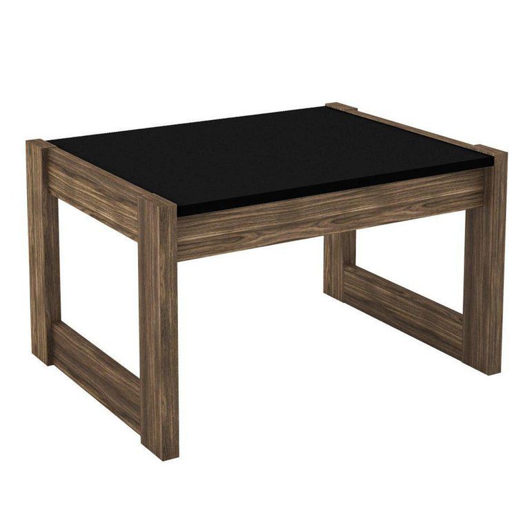 Mesa de centro 35,5x59x45,5 cm nogal negro