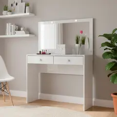 HOME MOBILI - Tocador 2 Cajón(es) India 91x133x41 cm Blanco