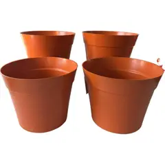 DECOGREEN - Set 4 Maceteros Biodegradables de Silicona 25x17 cm Gris y Verde Musgo