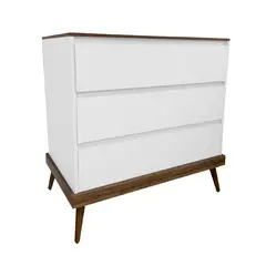 KIDSCOOL - Cómoda 3 Cajón(es) SOGNARE CANCAO 90x90x74 cm Blanco