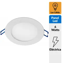 MEGABRIGHT - Panel Led Redondo Metal Blanco