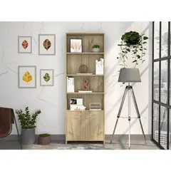 TUHOME - Librero Lisa MDF 4 Nivel(es) 63x180x26 cm