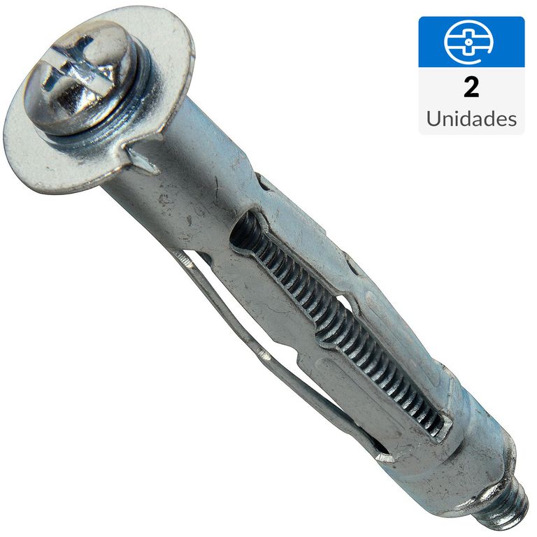 Anclaje para pared hueca 3/16" 2 unidades