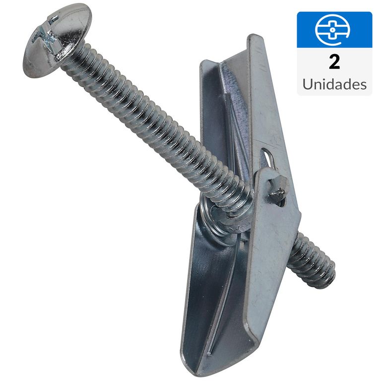 Anclaje tipo mariposa 3/16"x2" 2 unidades