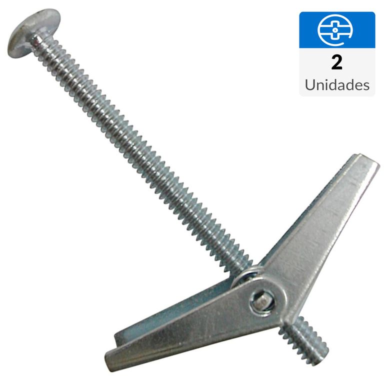 Anclaje tipo mariposa 1/4"x3" 2 unidades