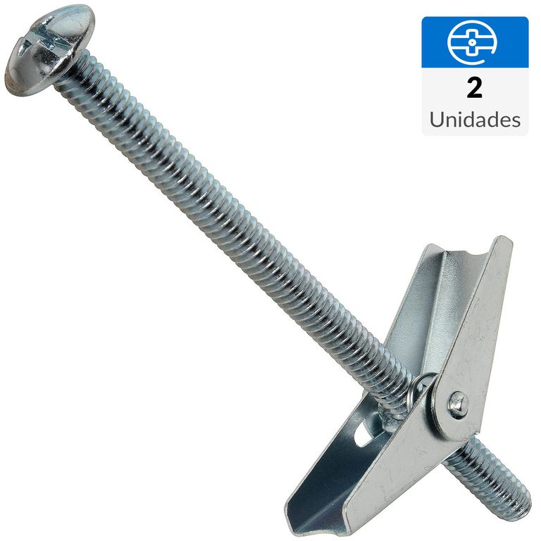 Anclaje tipo mariposa 1/4"x4" 2 unidades