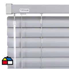 FLEXALUM - Persiana Aluminio Plata Ancho 76a100cm Alto 241a250cm
