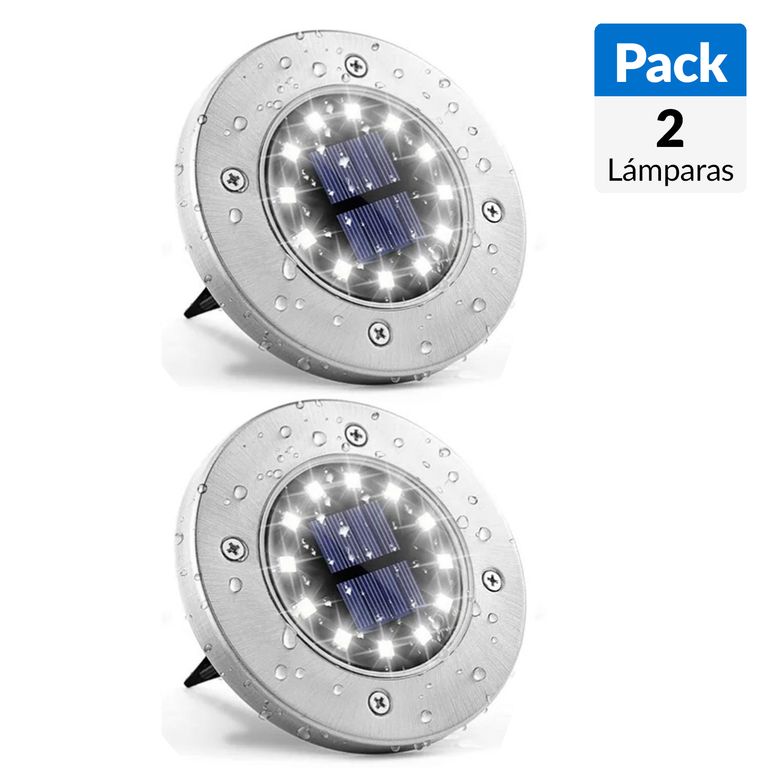 Pack 2 Estacas Solares Led Piso 0.06 W IP 44 84 lm Luz Cálida