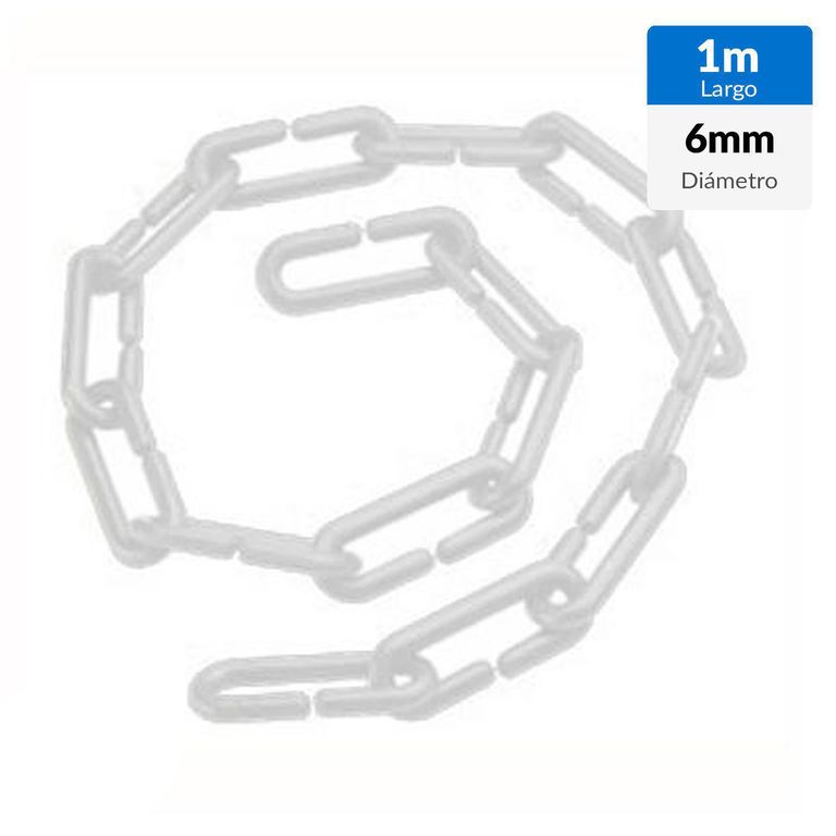 Cadena Polipropileno 6 mm 1 m Blanco