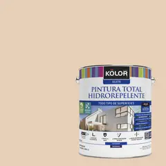 KOLOR - Esmalte al Agua Hidrorepelente 1 galón(es) Satinado Beige Accra