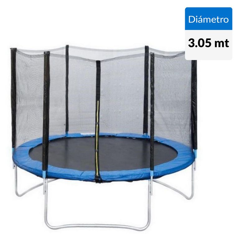 VADELL Cama Elástica 305x235x305 cm Azul/Negro