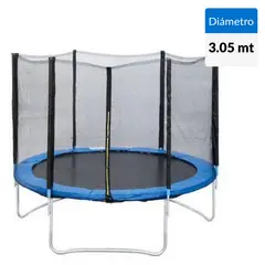 VADELL - Cama Elástica 305x235x305 cm Azul/Negro