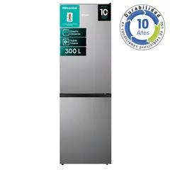 HISENSE - Refrigerador Bottom Freezer No Frost 300 Litros Inox RD-39WC