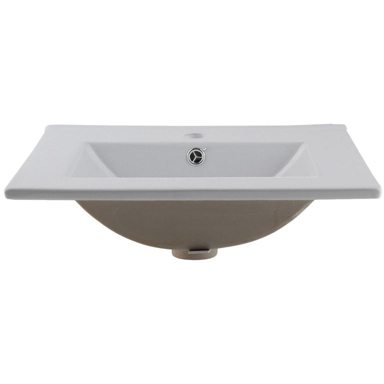 Cubierta Vanitorio Forma Rectangular Loza 60x19x47 cm Blanco