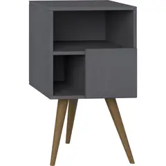 BE DESIGN - Mesa lateral 35x40x71 cm gris