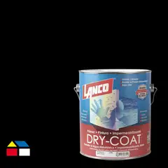 LANCO - Esmalte al Agua Impermeabilizante Galón 1 galón(es) Mate Negro Negro