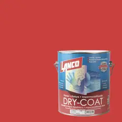 LANCO - Esmalte al Agua Impermeabilizante 1 galón(es) Mate Rojo Red Rubbier