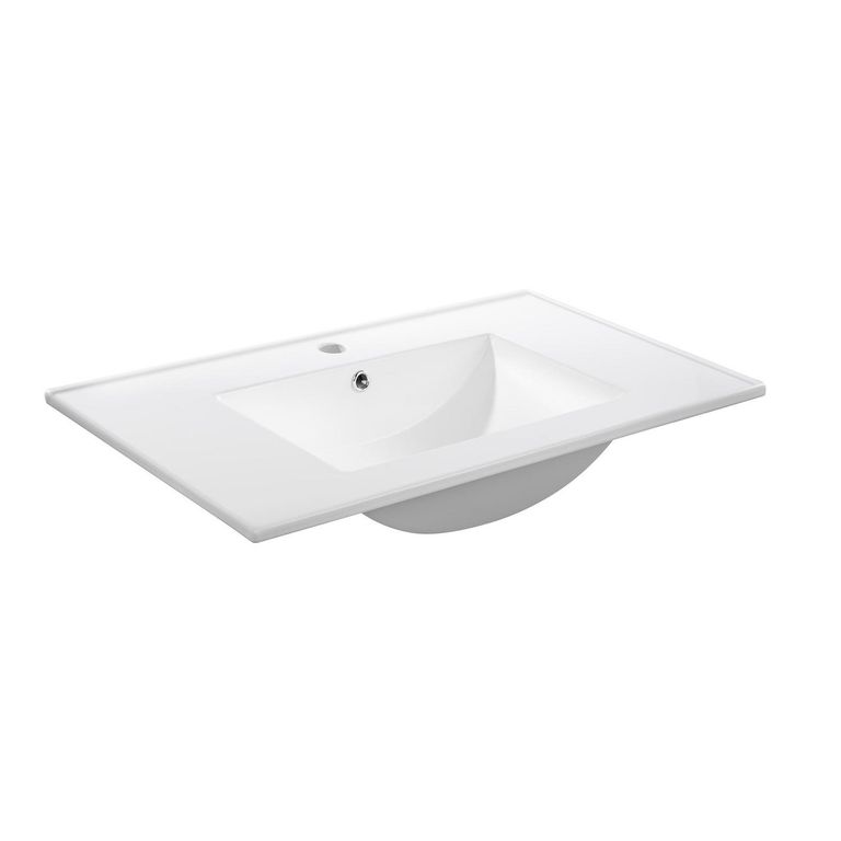 Cubierta Lavamanos Forma Rectangular Loza 73x19x48 cm Blanco