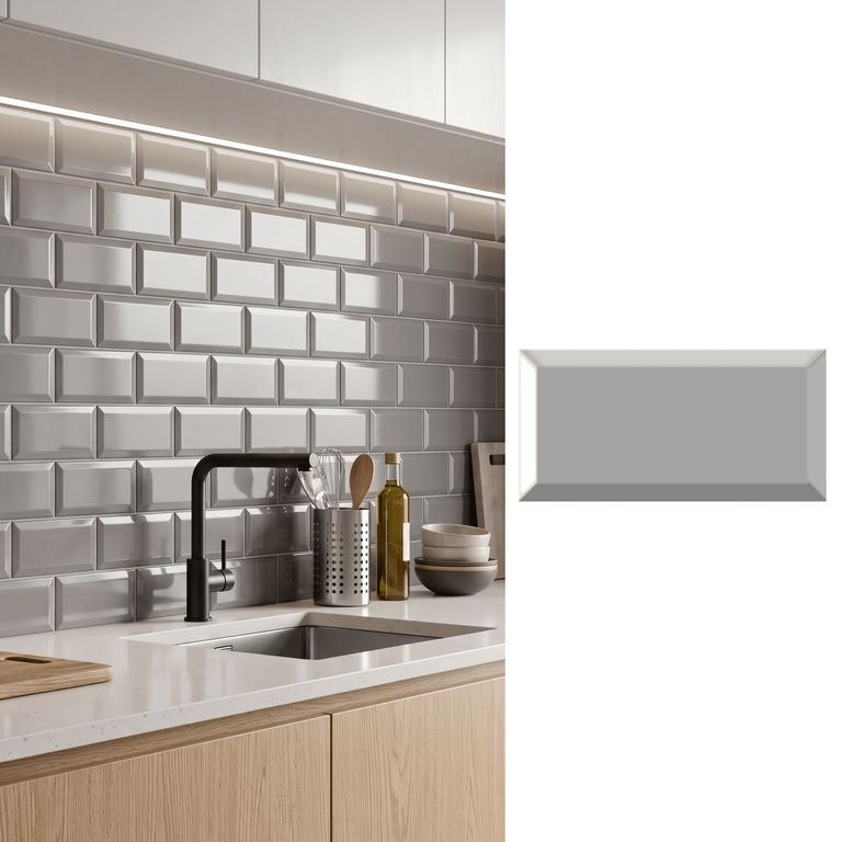 Cerámica Muro 10x20 cm Metro Gris 1 m2