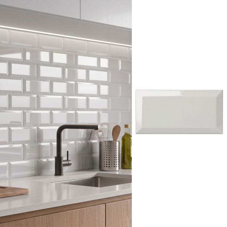 Cerámica Muro 10x20 cm Metro Perla 1 m2