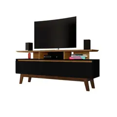 HOGA - Rack TV 60" Rubí 66x160x38 cm Canela Negro