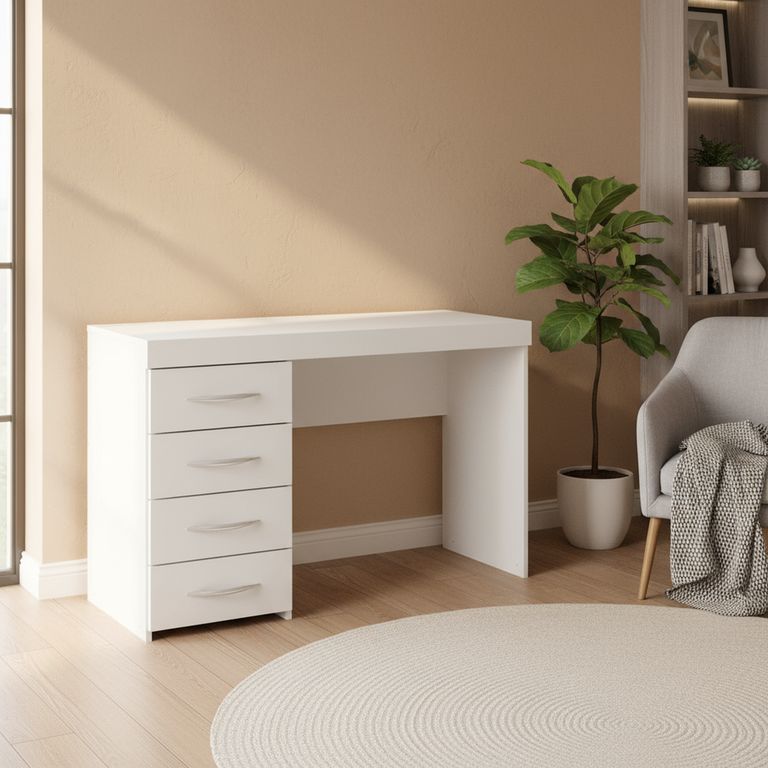 Escritorio Tek 120x76x47 cm Blanco