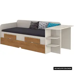 DECOCASA - Cama Sofá 1.5 plazas Helena Blanco