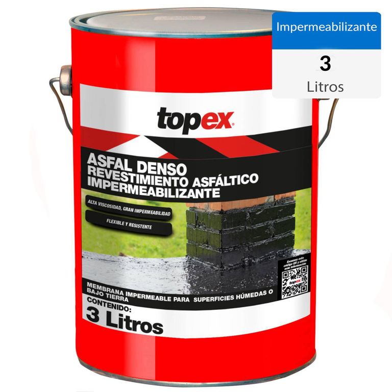 Revestimiento Asfáltico Impermeabilizante 3 Litros Para Hormigón