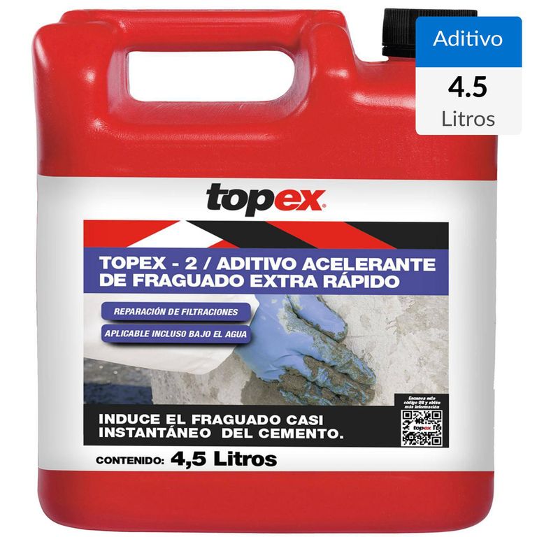 Acelerante Fraguado Extra Rápido 4. 5 Litros Reparación Filtraciones Activas