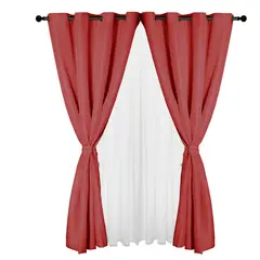 MASEL - Set Cortinas 8 Piezas Yasmin 140x220 cm