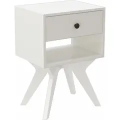 DECOCASA - Velador 1 Cajón(es) DECO027 45x65x35 cm Blanco