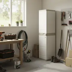 MALETEK - Armario 1 puerta Titanium 176x35x44 cm gris