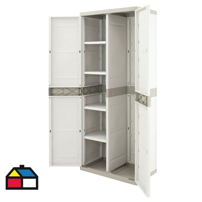 Armario Titanic Plástico 4 Nivel(es) 70x176x44 cm Gris Claro