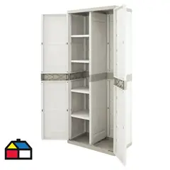 MALETEK - Armario Titanic Plástico 4 Nivel(es) 70x176x44 cm Gris Claro