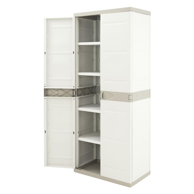 Armario Titanic Plástico 4 Nivel(es) 70x176x44 cm Gris Claro