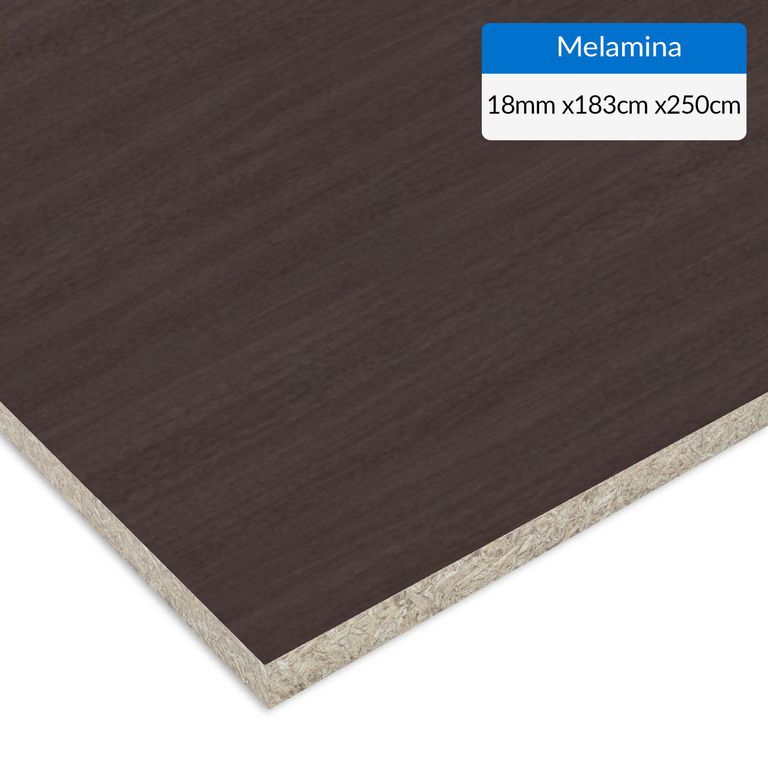 Melamina Café oscuro 18 mm 183x250 cm