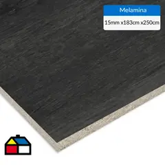 IMPERIAL - Melamina Negro 15 mm 183x250 cm