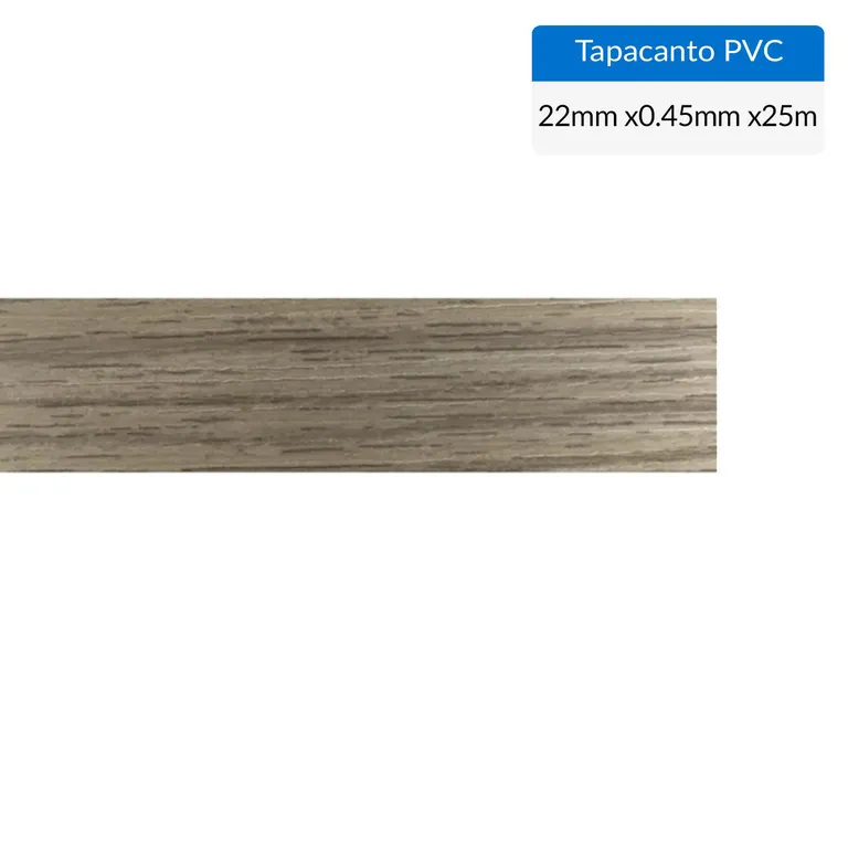 Tapacanto pvc nogal ceniza 22x0,45mm ro 25mt